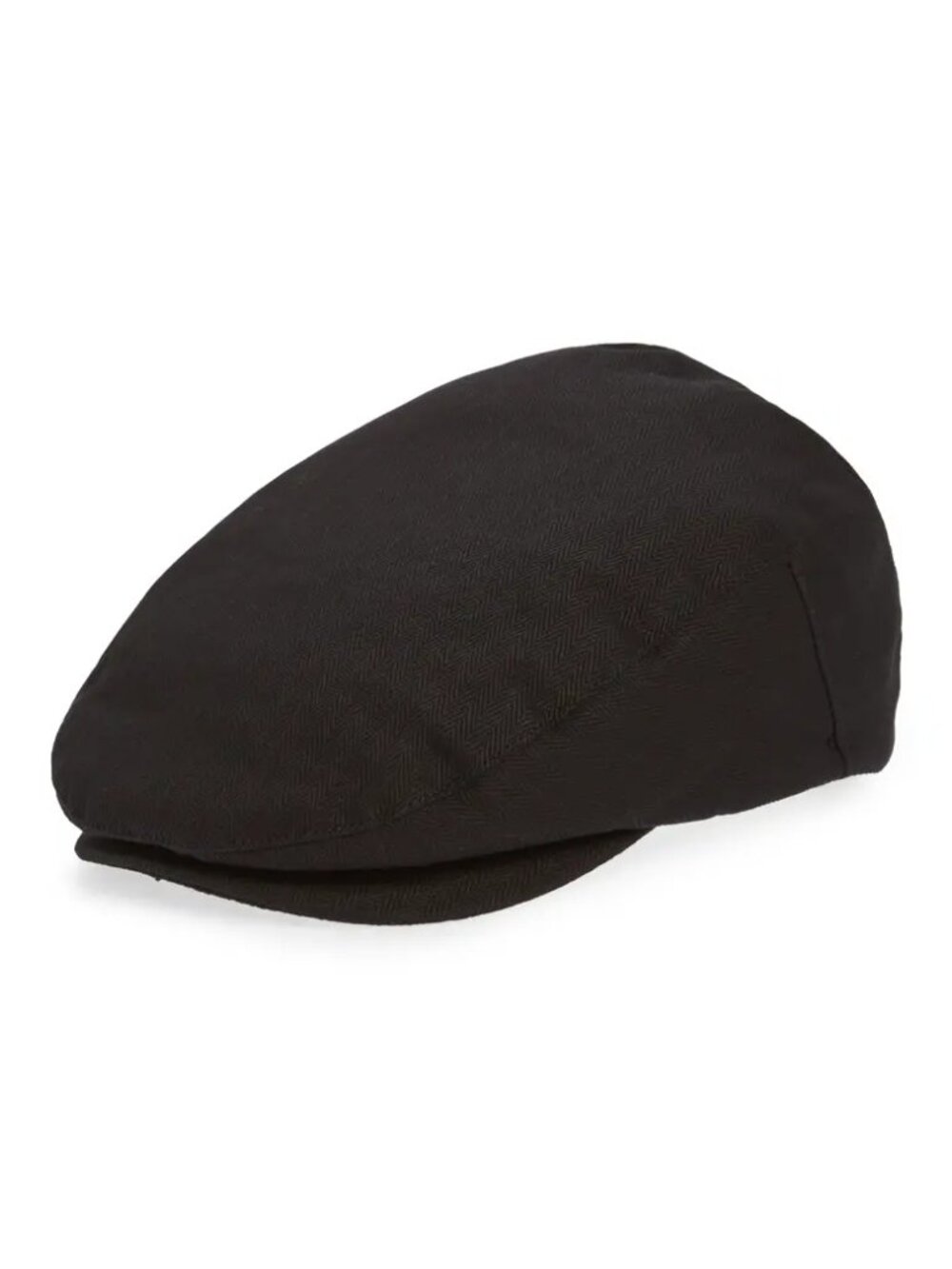 Brixton Black Herringbone Newsboy Cap